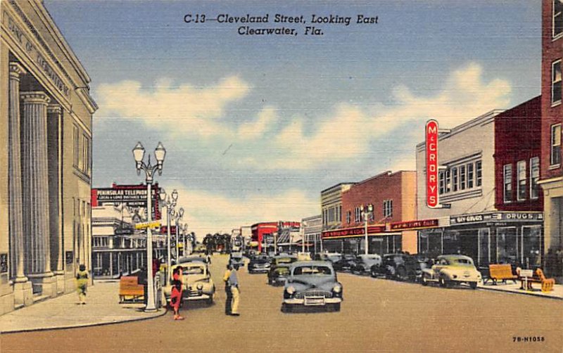 Cleveland Street Looking East Clearwater FL