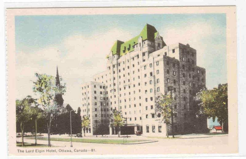 Lord Elgin Hotel Ottawa Canada postcard