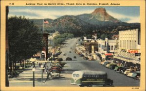 Prescott Arizona AZ Gurley Street Bus Linen Vintage Postcard