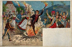 CPA Folklore - Usages et Costumes d'Alsace - Feux de la St-Jean (770831)