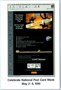1999 Tucson Postcard Exchange Club Website Screenshot National Week M40