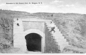 Fort Niagara New York Old French Fort Entrance Antique Postcard K62515