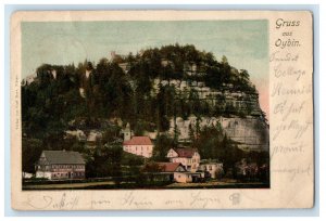 1901 Rock Mountain View, Gruss Aus (Greetings From) Oybin Germany Postcard 