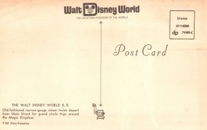 Vintage Postcard Walt Disney World Railroad Old-Fashioned Narrow Gauge Steam