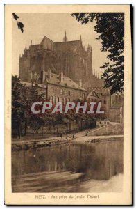 Old Postcard Metz View from Garden Fabert