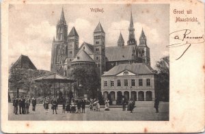 Netherlands Vrijthof Maastricht Vintage Postcard 09.51