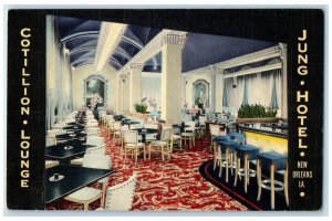 c1940's Cotillion Lounge Jung Hotel New Orleans Louisiana LA Unposted Postcard