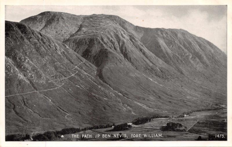 FORT WILLIAM SCOTLAND~THE PATH UP BEN NEVIS~J B WHITE PUBL PHOTO POSTCARD