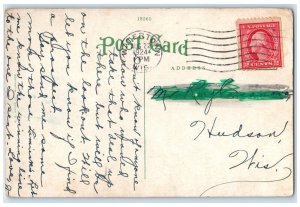 1924 Rear View Post Office Building Watertown Wisconsin Antique Vintage Postcard