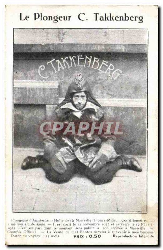 Old Postcard Globe Trotters Globe-Trotters Diver C Takkenberg Amsterdam Marse...