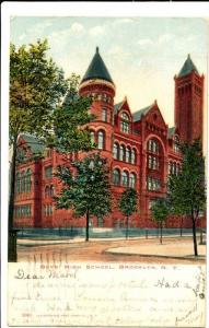 BROOKLYN NY - Boys High School - udb - 1906