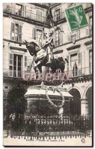 Old Postcard Paris Statue of Jeanne d & # 39Arc