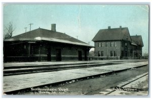 c1910's Northwestern Depot Rail Road Building View Boone Iowa Antique Postcard