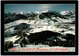 VINTAGE CONTINENTAL SIZE POSTCARD MT. CRESTED BUTTE COLORADO