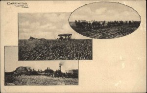 Carrington North Dakota ND Farm Machinery Agriculture c1900s Postcard