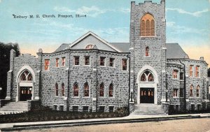 FREEPORT, Illinois IL    EMBURY M.E. CHURCH~Methodist Episcopal   1939 Postcard