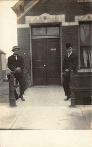 RPPC Two Edwardian-Era Men Czech? Real Photo ca 1910s Vintage Postcard