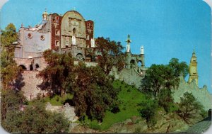 Mexico Tepeyac Chapel Guadalupe Shrine & Temple Chrome Cancel WOB Postcard 