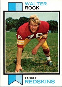 1973 Topps Football Card Walter Rock Washington Redskins sk2414