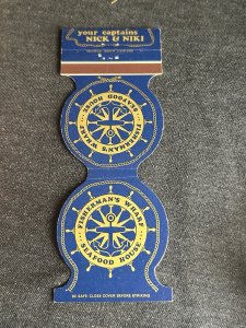 Match Book Cover Fishermans Wharf Seafood House Pier I Parma Heights Ohio MB120