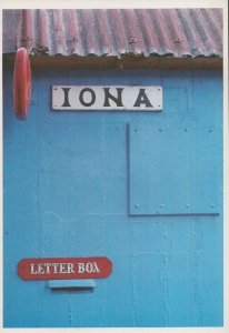 Iona Argyll & Bute 1980s Letterbox Royal Mail Post Box Postcard
