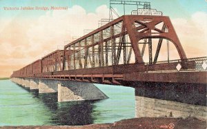 MONTREAL CANADA~VICTORIA JUBILEE BRIDGE~1910s POSTCARD