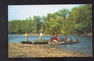 NEAR EMINENCE MISSOURI THE CURRENT RIVER THE OZARKS MO. VINTAGE POSTCARD