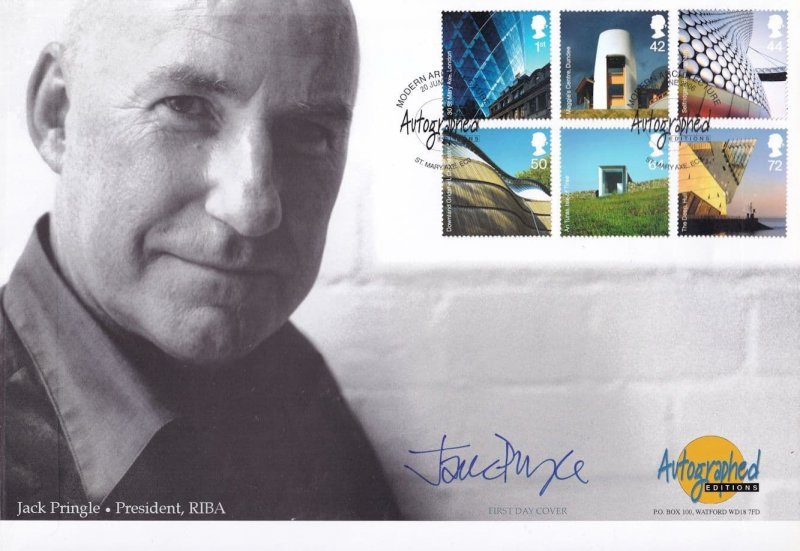 Jack Pringle President Of Royal Institute Of British Architects Hand Signed FDC