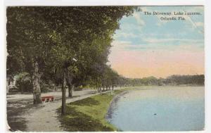 Driveway Lake Lucerne Orlando Florida 1912 postcard