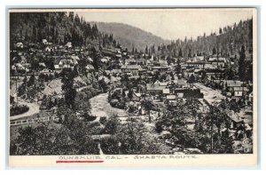 DUNSMUIR, CA ~ View of TOWN & SACRAMENTO RIVER  c1910s Siskiyou County Postcard