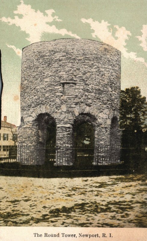 Vintage Postcard 1910's The Round Tower Old Stone Mill Newport Rhode Island RI