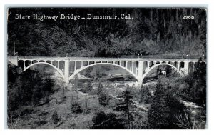 DUNSMUIR, CA California ~ State HIGHWAY BRIDGE Sacramento River 1937 Postcard