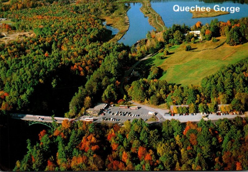 Vermont Aerial View U S Route 4 Crossing The Quechee Gorge