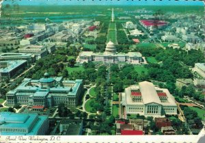 USA Washington D.C Aerial View Vintage Postcard BS.10