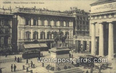 Piazza Defferari e Hotel de Genes Genova, Italy Unused 