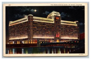 Vintage 1940's Postcard Panoramic View of the Merchandise Mart Chicago Illinois
