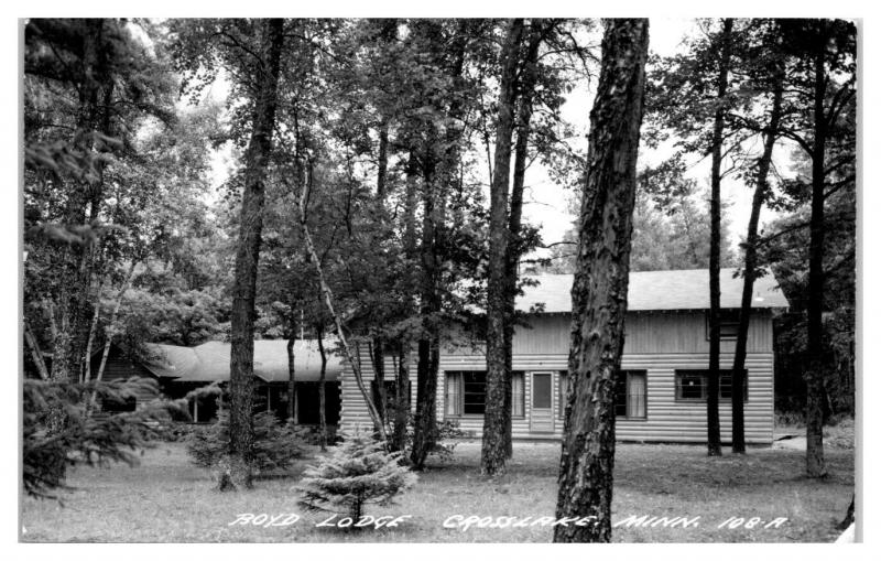 1963 RPPC Boyd Lodge, Crosslake, MN Real Photo Postcard *5A