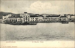 Algeciras Spain Espana El Muelle Viejo c1910 Vintage Postcard