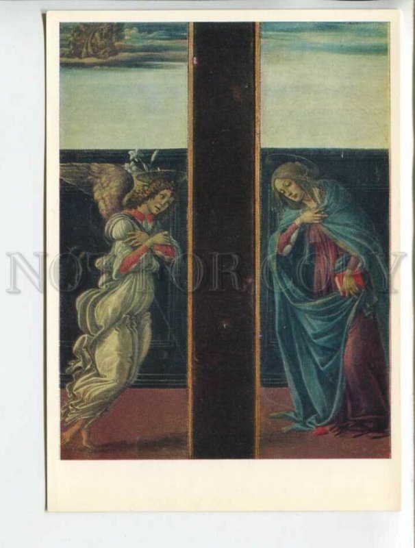 452822 USSR 1976 year painting Sandro Botticelli Annunciation postcard