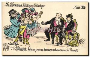 Old Postcard Week 1906 National Political Satirical Dancers