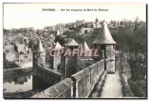 Old Postcard Fougeres On North Castle ramparts