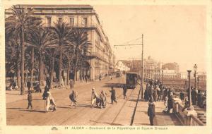 BR78251 alger algeria boulevard de la republique  square bresson tramway  africa