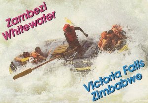 Rubber Dinghy Capsize Zimbabwe Victoria Falls Africa Postcard