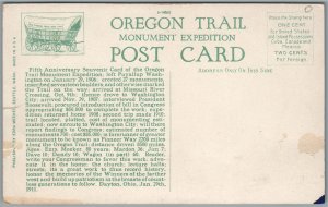 OREGON OR TRAIL MONUMENT EXPEDITION ANTIQUE POSTCARD