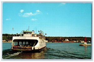 c1950 MV Champlain Auto & Passenger Ferries Burlington Vermont Vintage Postcard