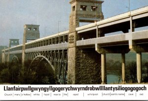 Wales Gwynedd Britannia Bridge Over The Menai Straits