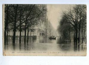 192448 FRANCE PARIS flooding 1910 Cours la Reine Vintage PC