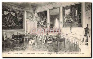 Old Postcard Compiegne Chateau The Music Room