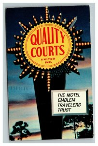Vintage 1967 Advertising Postcard Quality Courts Motel US Route 57 Elyria Ohio