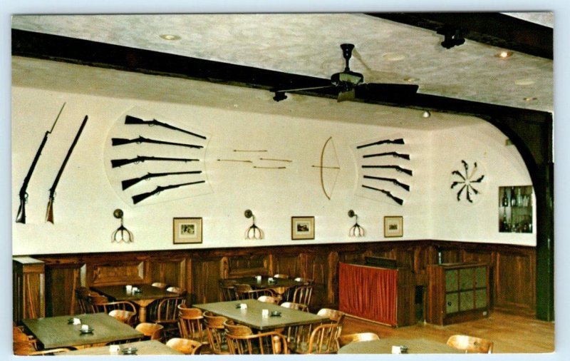 2 Postcards SHERIDAN, Wyoming WY ~ Buffalo Bill Bar SHERIDAN INN Gun Collection